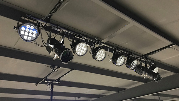 church lighting install